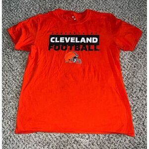 Cleveland Browns Men's Orange short sleeve shirt size large‎